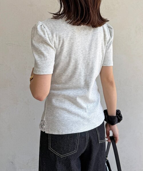 Thevon（ゼボン）の「レースドッキング半袖プルオーバー（Tシャツ/カットソー・レディース・ブラック/オフホワイト/グレー・FREE）」の22枚目の写真