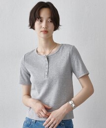 【WEB限定/リバイバル】ヘンリーネックテレコハーフスリーブTシャツ
