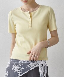 【WEB限定/リバイバル】ヘンリーネックテレコハーフスリーブTシャツ