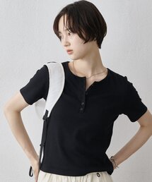 【WEB限定/リバイバル】ヘンリーネックテレコハーフスリーブTシャツ