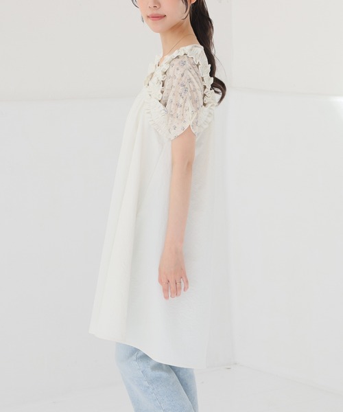 Honeys(ハニーズ)の「肩フリルワンピース(ワンピース・レディース・アイボリー/ブラウン/ブラック・L/LL/M/S)」の22枚目の写真