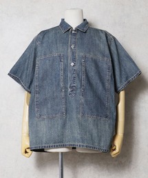 HOUSTON ヒューストン USA COTTON DENIM S/S PULLOVER SHIRT USAコットン 半袖 デニムプルオーバーシャツ