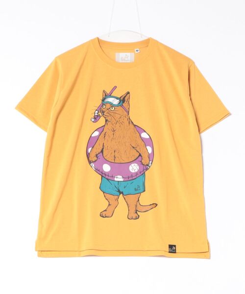 go slow caravan(ゴースローキャラバン)の「Drymix 海猫 TEE(Tシャツ/カットソー・メンズ・アイボリー/イエロー/ブラック系その他2・LARGE/MEDIUM/SMALL/X-LARGE)」の3枚目の写真
