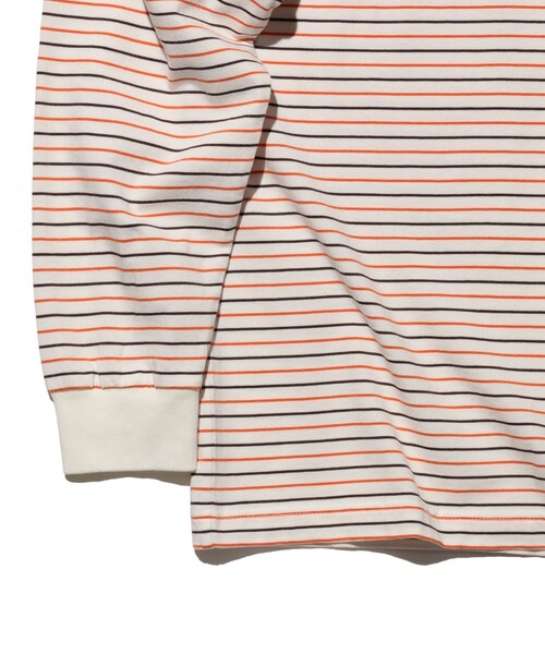 BEAMS PLUS(ビームスプラス)の「Pocket Tee Interlock Stripe(Tシャツ/カットソー・メンズ・ブラウン/グレー/オフホワイト・LARGE/X-LARGE/XX-LARGE/SMALL/MEDIUM)」の22枚目の写真