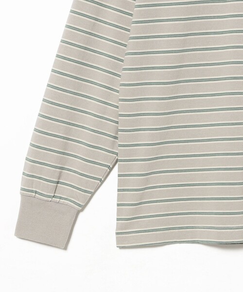 BEAMS PLUS(ビームスプラス)の「Pocket Tee Interlock Stripe(Tシャツ/カットソー・メンズ・ブラウン/グレー/オフホワイト・LARGE/X-LARGE/XX-LARGE/SMALL/MEDIUM)」の11枚目の写真