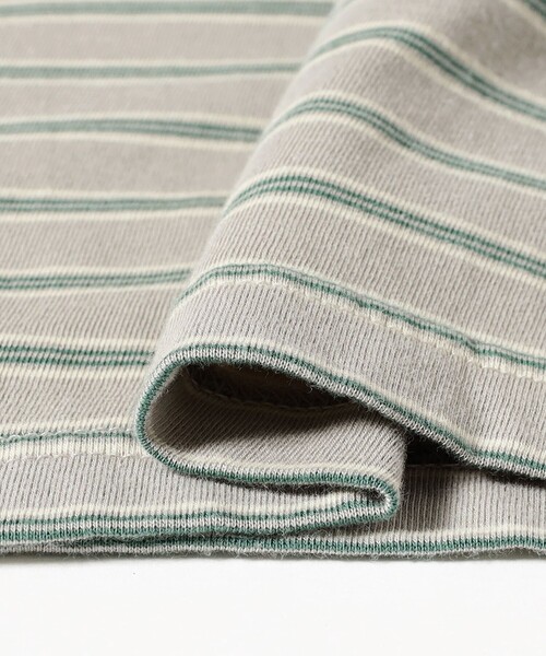 BEAMS PLUS(ビームスプラス)の「Pocket Tee Interlock Stripe(Tシャツ/カットソー・メンズ・ブラウン/グレー/オフホワイト・LARGE/X-LARGE/XX-LARGE/SMALL/MEDIUM)」の13枚目の写真