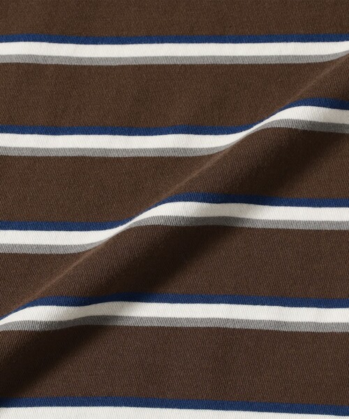 BEAMS PLUS(ビームスプラス)の「Pocket Tee Interlock Stripe(Tシャツ/カットソー・メンズ・ブラウン/グレー/オフホワイト・LARGE/X-LARGE/XX-LARGE/SMALL/MEDIUM)」の19枚目の写真