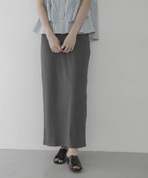 接触冷感リブタイトスカート