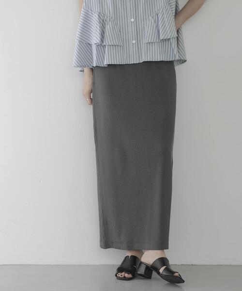 URBAN RESEARCH Sonny Label(アーバンリサーチサニーレーベル)の「接触冷感リブタイトスカート(スカート・レディース・チャコールグレー/ブラック・FREE)」の15枚目の写真
