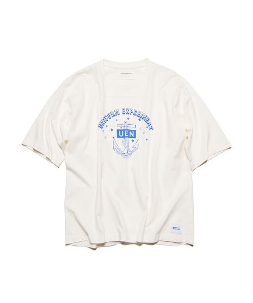 uniform experiment(ユニフォームエクスペリメント)の「UEN FOOTBALL TEE(Tシャツ/カットソー・メンズ・ホワイト/ネイビー・1/2/3/4/5)」の2枚目の写真