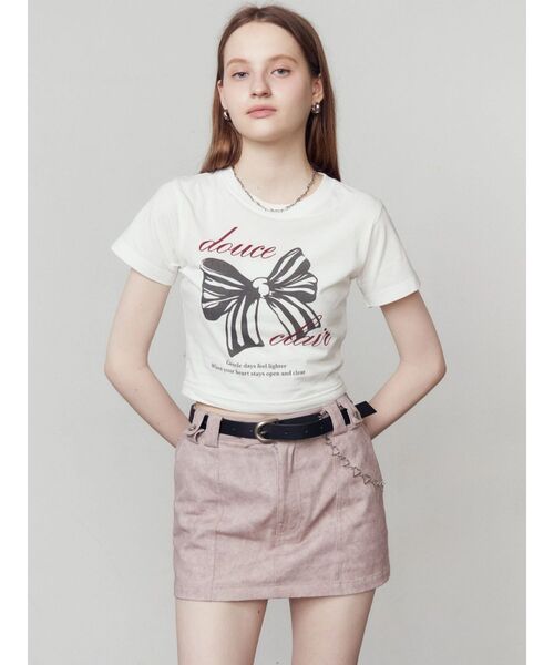 EMODA(エモダ)の「ツイルボクシーミニスカート(スカート・レディース・ベージュ/ピンク/グレー・MEDIUM/SMALL)」の17枚目の写真