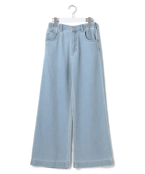 J.PRESS YORK STREET(ジェイプレスヨークストリート)の「【WOMEN】ソフトワイドデニム(デニムパンツ・レディース・ダルブルー系/ネイビー系/スカイブルー系・MEDIUM/SMALL/LARGE)」の1枚目の写真