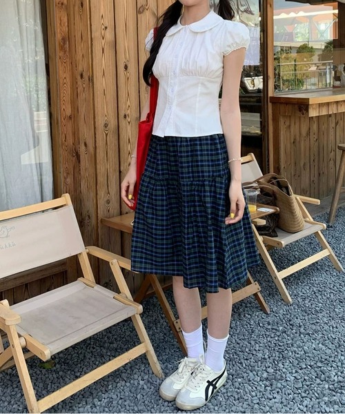 MAISON DE THERESE(メゾン ド テレーズ)の「ラウンドカラー胸ギャザー レース半袖シャツ/ブラウス(シャツ/ブラウス・レディース・White・M)」の14枚目の写真