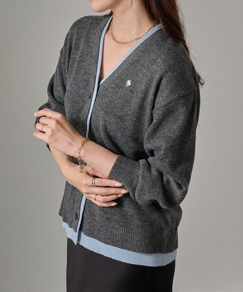 POLO BCS(ポロ ビーシーエス)の「【POLO BCS】ポロバイカラーVネックカーディガン(カーディガン/ボレロ・レディース・ライトグレー/ブラウン/チャコールグレー・M/L)」の11枚目の写真