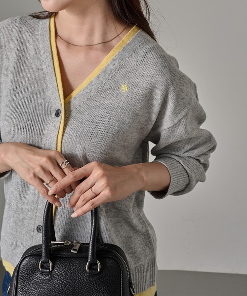 POLO BCS(ポロ ビーシーエス)の「【POLO BCS】ポロバイカラーVネックカーディガン(カーディガン/ボレロ・レディース・ライトグレー/ブラウン/チャコールグレー・M/L)」の4枚目の写真