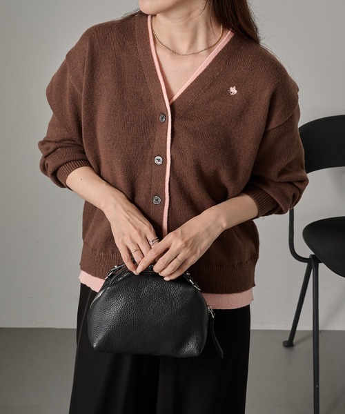 POLO BCS(ポロ ビーシーエス)の「【POLO BCS】ポロバイカラーVネックカーディガン(カーディガン/ボレロ・レディース・ライトグレー/ブラウン/チャコールグレー・M/L)」の16枚目の写真