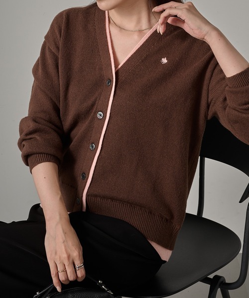 POLO BCS(ポロ ビーシーエス)の「【POLO BCS】ポロバイカラーVネックカーディガン(カーディガン/ボレロ・レディース・ライトグレー/ブラウン/チャコールグレー・M/L)」の17枚目の写真