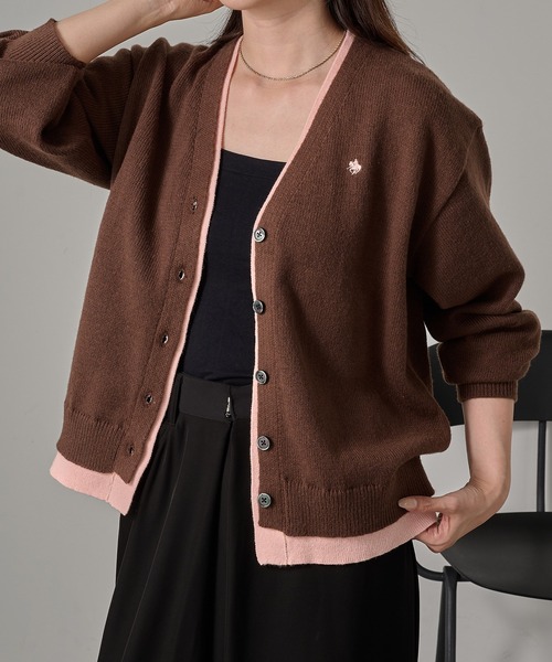 POLO BCS(ポロ ビーシーエス)の「【POLO BCS】ポロバイカラーVネックカーディガン(カーディガン/ボレロ・レディース・ライトグレー/ブラウン/チャコールグレー・M/L)」の18枚目の写真