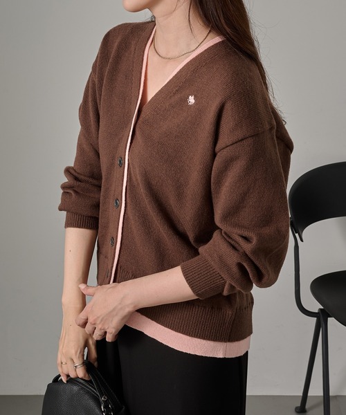 POLO BCS(ポロ ビーシーエス)の「【POLO BCS】ポロバイカラーVネックカーディガン(カーディガン/ボレロ・レディース・ライトグレー/ブラウン/チャコールグレー・M/L)」の19枚目の写真