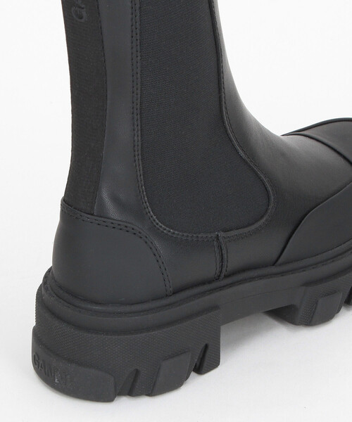 GANNI(ガニー)の「GANNI/ガニー Mid Chelsea Boot Black Stitch / チャンキーソール チェルシーブーツ(ブーツ・レディース・ブラック・38/36/37)」の4枚目の写真