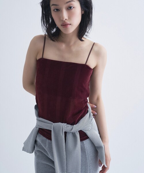 Robert P.Miller(ロバート ピー ミラー)の「【Cup-in】Robert P. Miller|Flocky bustier(タンクトップ・レディース・ベージュ/ブラック/ボルドー・00)」の3枚目の写真