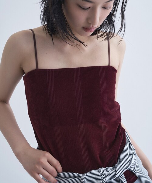 Robert P.Miller(ロバート ピー ミラー)の「【Cup-in】Robert P. Miller|Flocky bustier(タンクトップ・レディース・ベージュ/ブラック/ボルドー・00)」の16枚目の写真