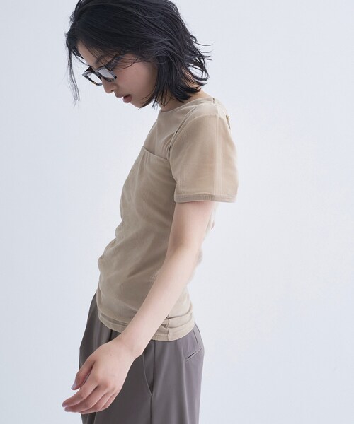 Robert P.Miller(ロバート ピー ミラー)の「【Cup-in】Robert P. Miller|Flocky bustier(タンクトップ・レディース・ベージュ/ブラック/ボルドー・00)」の12枚目の写真