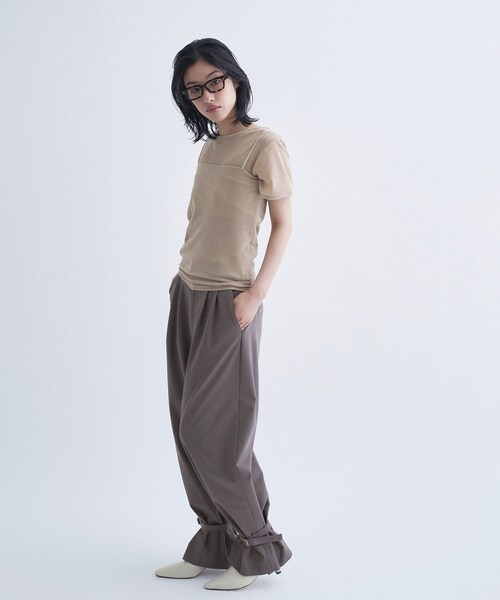 Robert P.Miller(ロバート ピー ミラー)の「【Cup-in】Robert P. Miller|Flocky bustier(タンクトップ・レディース・ベージュ/ブラック/ボルドー・00)」の14枚目の写真