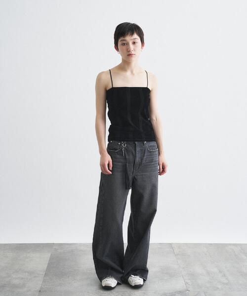 Robert P.Miller(ロバート ピー ミラー)の「【Cup-in】Robert P. Miller|Flocky bustier(タンクトップ・レディース・ベージュ/ブラック/ボルドー・00)」の7枚目の写真