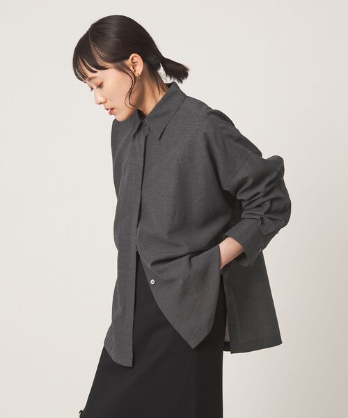 green label relaxing(グリーンレーベルリラクシング)の「MANTECO シャツ(シャツ/ブラウス・レディース・ナチュラル/モカ/ダークグレー・FREE)」の15枚目の写真