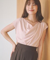 La boutique BonBon | 【清涼感美人見え】ドレープネックジョーゼットブラウス(シャツ/ブラウス)
