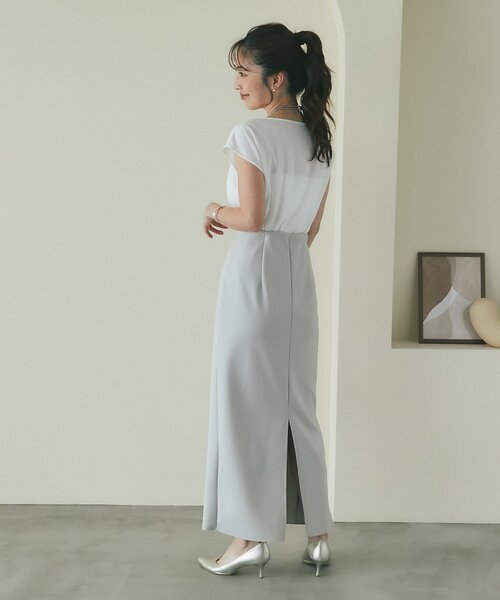 La boutique BonBon(ラブティックボンボン)の「【清涼感美人見え】ドレープネックジョーゼットブラウス(シャツ/ブラウス・レディース・ホワイト/ネイビー/ピンク・FREE)」の11枚目の写真