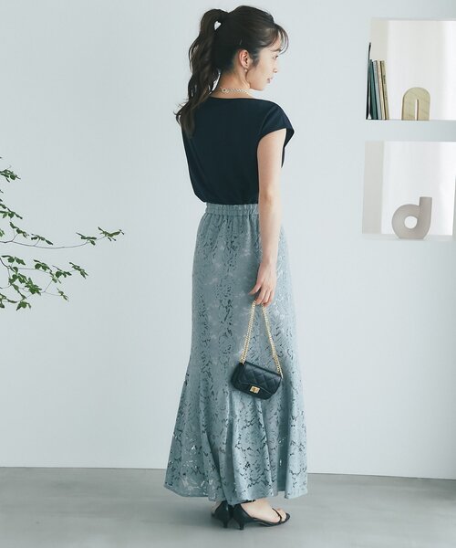 La boutique BonBon(ラブティックボンボン)の「【清涼感美人見え】ドレープネックジョーゼットブラウス(シャツ/ブラウス・レディース・ホワイト/ネイビー/ピンク・FREE)」の21枚目の写真