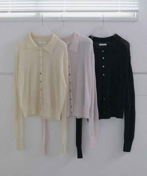 anuke（アンヌーク）の「anuke　Over Knit Shirts オーバーニットシャツ/62620542（ニット/セーター・レディース・アイボリー/ピンク・ONE SIZE）」の12枚目の写真