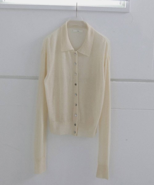 anuke（アンヌーク）の「anuke　Over Knit Shirts オーバーニットシャツ/62620542（ニット/セーター・レディース・アイボリー/ピンク・ONE SIZE）」の13枚目の写真