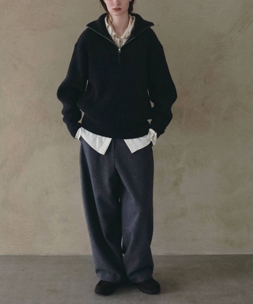 anuke（アンヌーク）の「anuke　Over Knit Shirts オーバーニットシャツ/62620542（ニット/セーター・レディース・アイボリー/ピンク・ONE SIZE）」の9枚目の写真