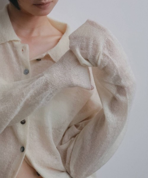anuke（アンヌーク）の「anuke　Over Knit Shirts オーバーニットシャツ/62620542（ニット/セーター・レディース・アイボリー/ピンク・ONE SIZE）」の17枚目の写真