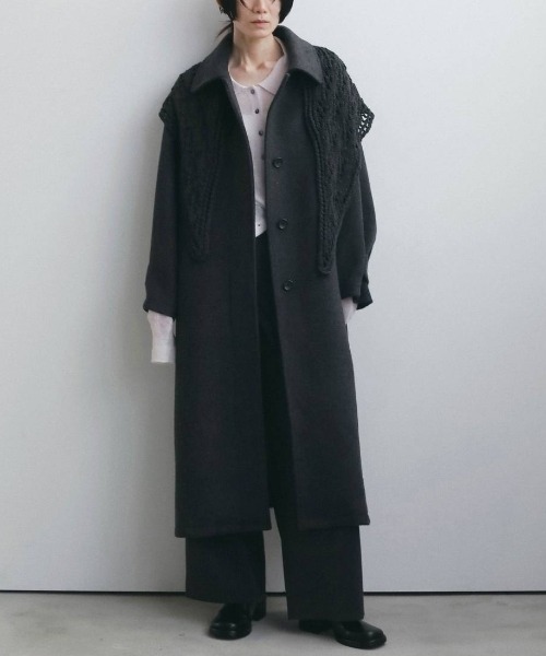 anuke（アンヌーク）の「anuke　Over Knit Shirts オーバーニットシャツ/62620542（ニット/セーター・レディース・アイボリー/ピンク・ONE SIZE）」の8枚目の写真