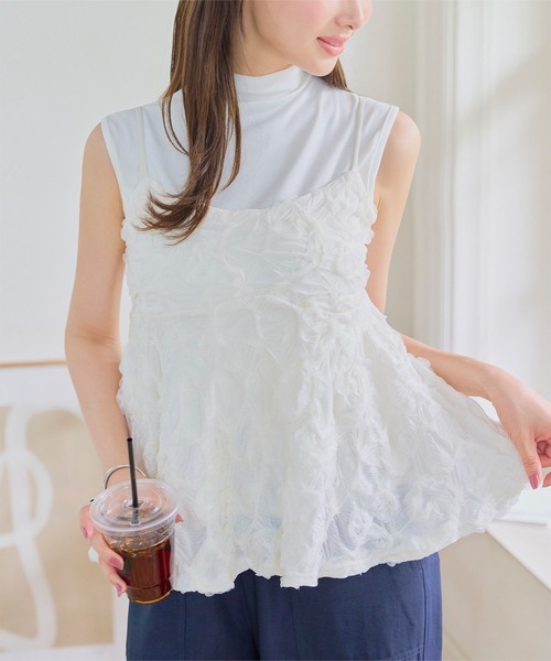KOBE LETTUCE(コウベレタス)の「ハイネックメルティノースリーブトップス(Tシャツ/カットソー・レディース・ホワイト/ブラック/グレー/ベージュ系その他・M)」の6枚目の写真