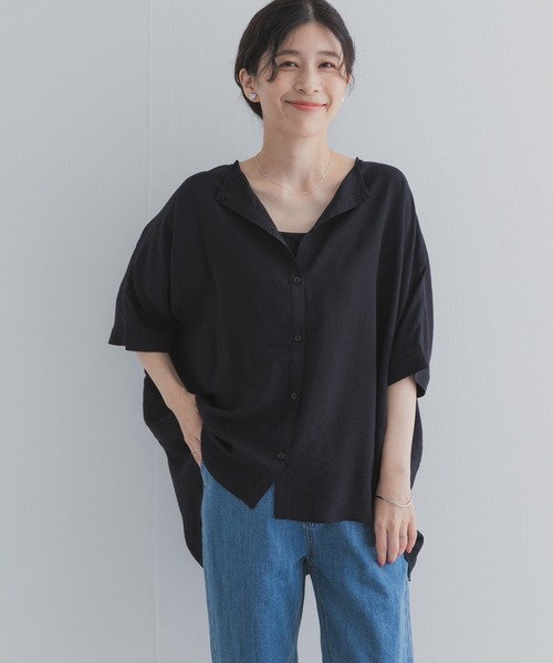 URBAN RESEARCH DOORS(アーバンリサーチドアーズ)の「バックシャーリングドルマンブラウス(シャツ/ブラウス・レディース・ライトグレー/ブラック/ブルー・FREE)」の6枚目の写真