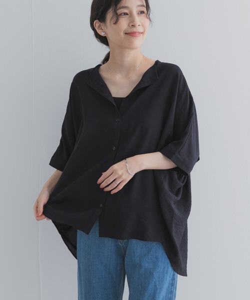 URBAN RESEARCH DOORS(アーバンリサーチドアーズ)の「バックシャーリングドルマンブラウス(シャツ/ブラウス・レディース・ライトグレー/ブラック/ブルー・FREE)」の7枚目の写真