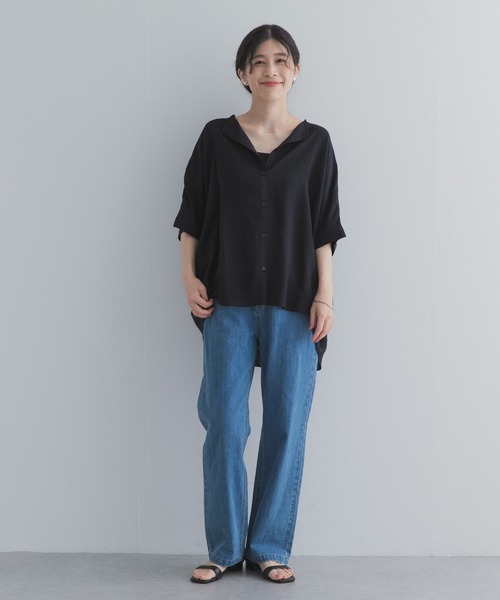 URBAN RESEARCH DOORS(アーバンリサーチドアーズ)の「バックシャーリングドルマンブラウス(シャツ/ブラウス・レディース・ライトグレー/ブラック/ブルー・FREE)」の10枚目の写真