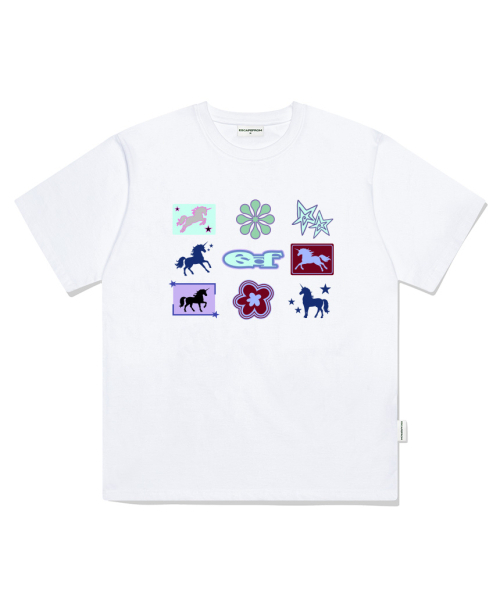 ESCAPEFROM（エスケープフロム）の「ユニコーンビンゴプリントオーバーサイズ半袖Tシャツチャコール（Tシャツ/カットソー・レディース・その他・LARGE/MEDIUM/SMALL）」の5枚目の写真