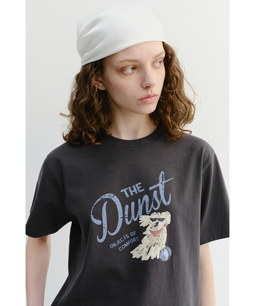 DUNST(ダンスト)の「UNISEX DRAWING PUPPY T-SHIRT_UDTS6B127_CHARCOAL GREY(Tシャツ/カットソー・レディース・チャコールグレー・X-SMALL/SMALL/MEDIUM/LARGE/X-LARGE/XX-LARGE)」の2枚目の写真