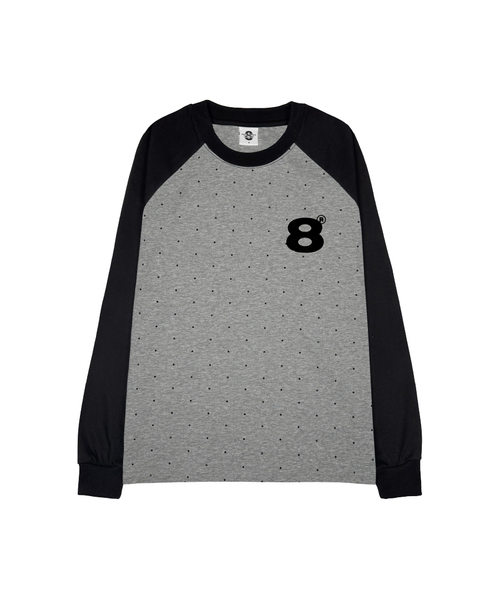 PRIMATE(プライメイト)の「BALLドットレグランロングスリーブ3カラー(Tシャツ/カットソー・メンズ・ピンク/ブルー/ミックスグレー・SMALL/MEDIUM)」の2枚目の写真