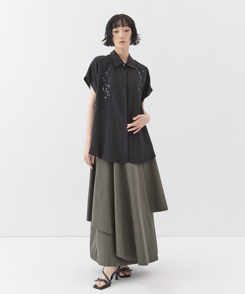MURRAL(ミューラル)の「【MURRAL/ミューラル】Veil embroidered shirt/ベールエンブロイダリーシャツ(シャツ/ブラウス・レディース・ホワイト/ブラック・FREE)」の16枚目の写真