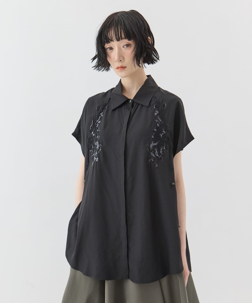 MURRAL(ミューラル)の「【MURRAL/ミューラル】Veil embroidered shirt/ベールエンブロイダリーシャツ(シャツ/ブラウス・レディース・ホワイト/ブラック・FREE)」の15枚目の写真