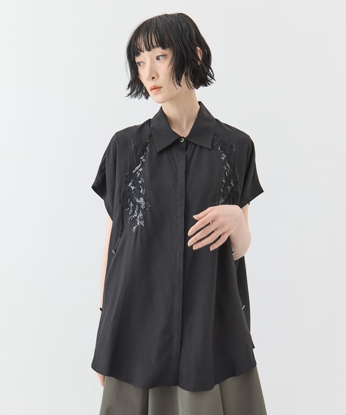 MURRAL(ミューラル)の「【MURRAL/ミューラル】Veil embroidered shirt/ベールエンブロイダリーシャツ(シャツ/ブラウス・レディース・ホワイト/ブラック・FREE)」の18枚目の写真