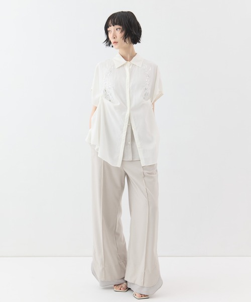 MURRAL(ミューラル)の「【MURRAL/ミューラル】Veil embroidered shirt/ベールエンブロイダリーシャツ(シャツ/ブラウス・レディース・ホワイト/ブラック・FREE)」の20枚目の写真