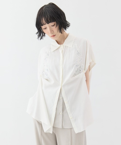MURRAL(ミューラル)の「【MURRAL/ミューラル】Veil embroidered shirt/ベールエンブロイダリーシャツ(シャツ/ブラウス・レディース・ホワイト/ブラック・FREE)」の22枚目の写真